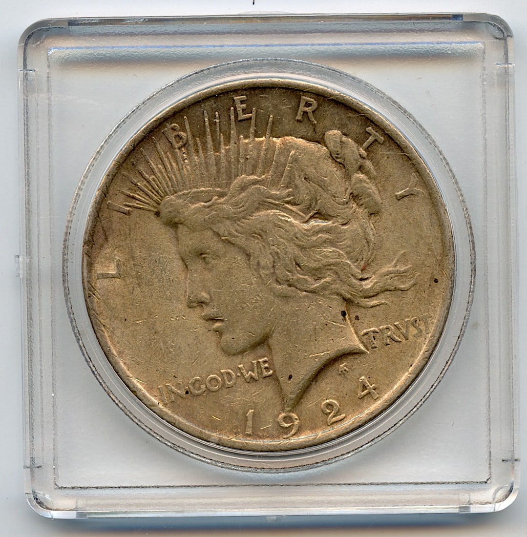 1924 US Coin Peace US Silver Dollar $1 (1 of 2)