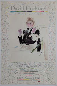 David Hockney Tate Gallery 1980 Original Poster Pop Art - 30" x 20"