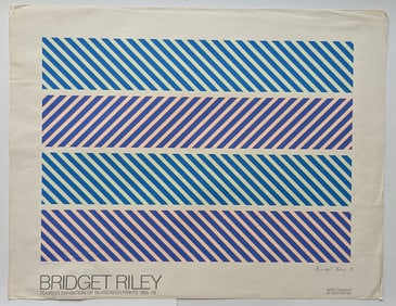 Bridget Riley Original Poster Litho Arts Council of Great Britain, 1980