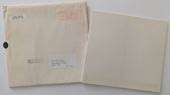 Art Catalog Ephemera MONIKA WEHRENBERG, 1973 Lines and Numbers: The provenance of this lot is from the estate of a deceased formal art collector/curator in Miami, FL. We have included quality images to show it's actual condition. This lot is located in Boca Raton,