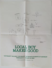Poster Local Boy Makes Good, University Gallery of Massachusetts, 1983