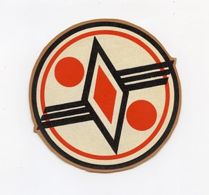 Original Pacific WW2 War Era Squadron Card Emblem