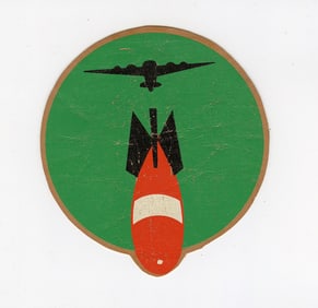 Original Pacific WW2 War Era Squadron Card Emblem