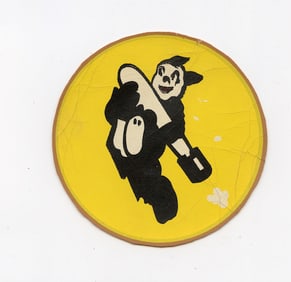 Original Pacific WW2 War Era Squadron Card Emblem