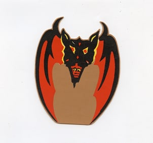 Original Pacific WW2 War Era Squadron Card Emblem