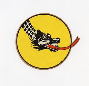 Original Pacific WW2 War Era Squadron Card Emblem