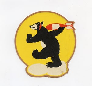 Original Pacific WW2 War Era Squadron Card Emblem