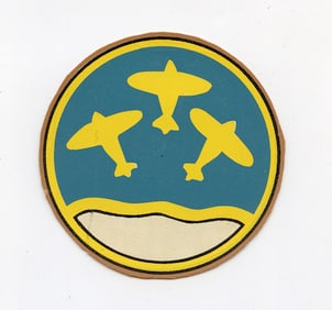 Original Pacific WW2 War Era Squadron Card Emblem