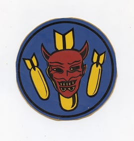 Original Pacific WW2 War Era Squadron Card Emblem