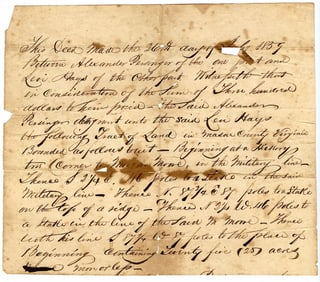 Antique 1859 Deed Document