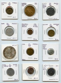 Scarce Set 12 Vintage Token Collection OPPORTUNITY!