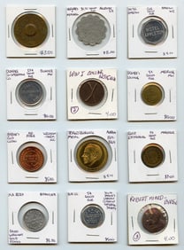 Scarce Set 12 Vintage Token Collection OPPORTUNITY!