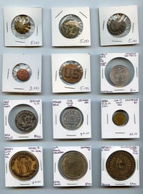 Scarce Set 12 Vintage Token Collection OPPORTUNITY!
