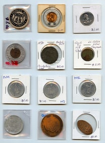Scarce Set 12 Vintage Token Collection OPPORTUNITY!