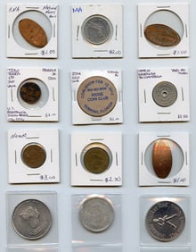 Scarce Set 12 Vintage Token Collection OPPORTUNITY!