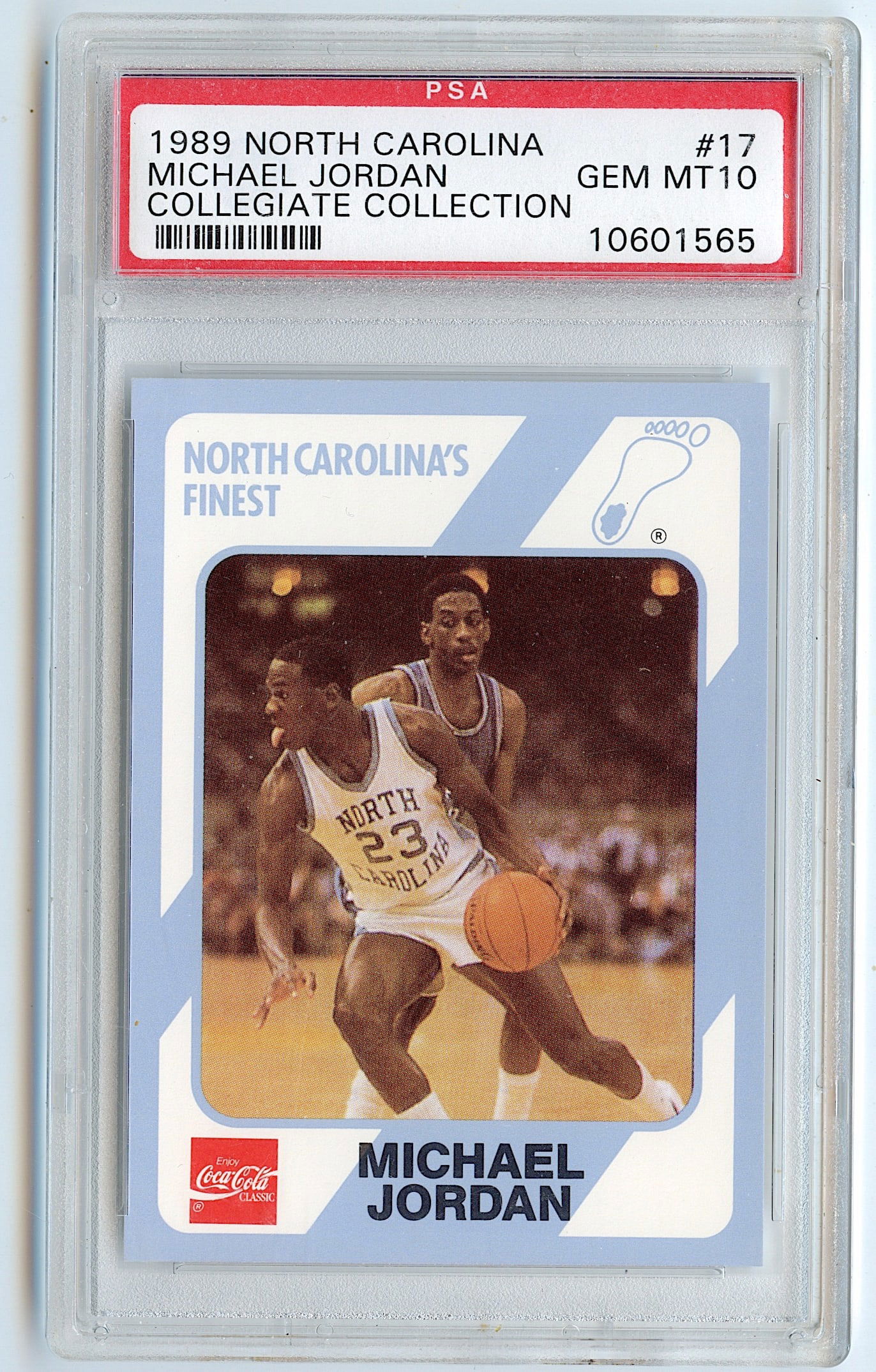 1989-90 Collegiate Collection MICHAEL JORDAN - #17 - PSA GEM MT 10 (1 of 2)