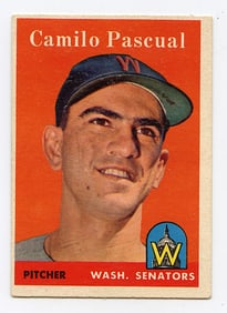 1958 Topps Baseball #219 Camilo Pascual