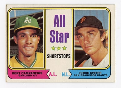 Bert Campaneris Chris Speier 1974 Topps All Star Shortstops #335