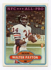 1980 Topps Walter Payton Chicago Bears RB NFC All-Pro Card #160