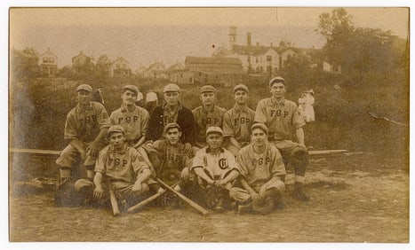 Vintage Photo 1910s Baseball Team Amateur League FGP