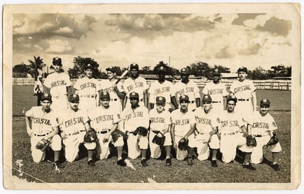 Vintage Photo 1950s Baseball Team CRISTAL