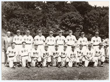 Vintage Photo 1941 USA Baseball Team Printed in 1970s