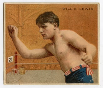 1910 Boxer Willie Lewis - Hassan Boxing Card