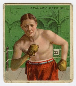 1910 Boxer Stanley Ketchell - Hassan Boxing Card