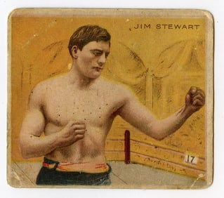 1910 Boxer Jim Stewart - Hassan Boxing Card