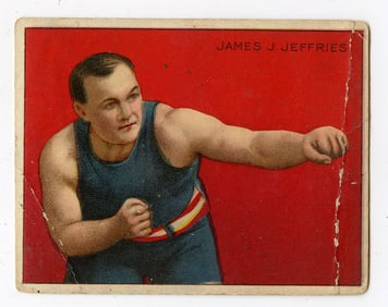 1910 Boxer James J. Jeffries - Honest Boxing Card
