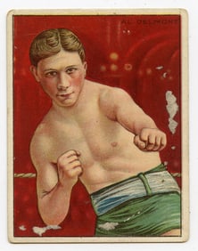 1910 Boxer Al Delmont - Honest Boxing Card