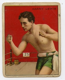 1910 Boxer Harry Lewis - Honest Boxing Card