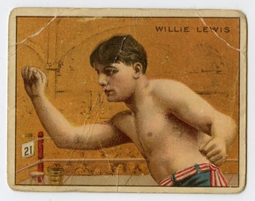 1910 Boxer Willie Lewis - Honest Boxing Card