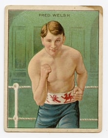 1910 Boxer Fred Welsh - Honest Boxing Card