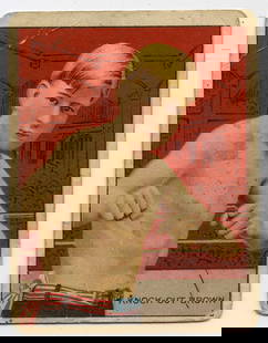 1910 Boxer  Valentine (Knockout) Brown -  Honest Boxing Card: The provenance is from a deceased collector in Palm Beach. We have included quality images to show it's actual condition. This lot is located in Boca Raton, Fl and its shipment will be made directly b