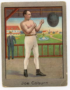 1910 Boxer   -  Joe Coburn Mecca Boxing Card: The provenance is from a deceased collector in Palm Beach. We have included quality images to show it's actual condition. This lot is located in Boca Raton, Fl and its shipment will be made directly b