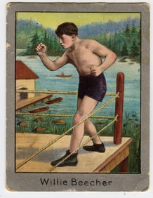 1910 Boxer Willie Beecher - Mecca Boxing Card