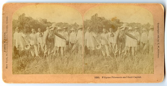 Rare Real Photo Stereoview Spanish & Phillipine-American War