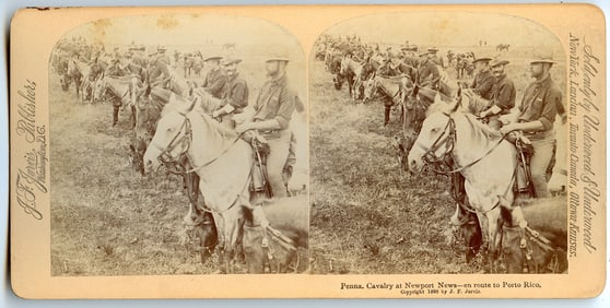 Rare Real Photo Stereoview Spanish & Phillipine-American War