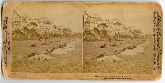 Rare Real Photo Stereoview Spanish & Phillipine-American War