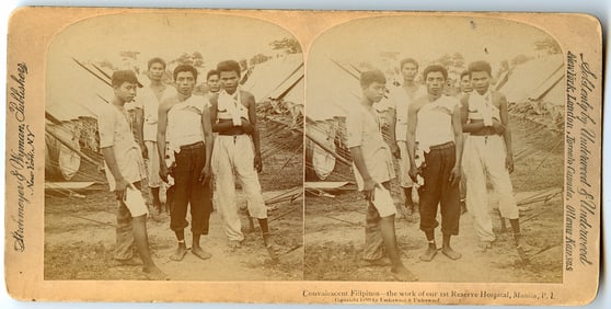 Rare Real Photo Stereoview Spanish & Phillipine-American War