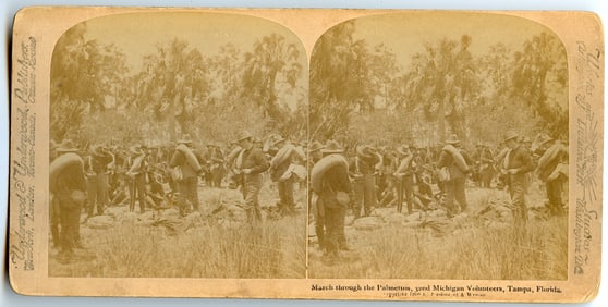 Rare Real Photo Stereoview Spanish & Phillipine-American War