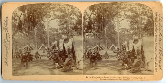 Rare Real Photo Stereoview Spanish & Phillipine-American War