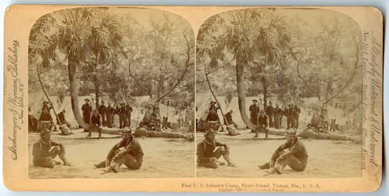 Rare Real Photo Stereoview Spanish & Phillipine-American War