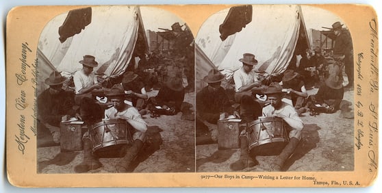 Rare Real Photo Stereoview Spanish & Phillipine-American War