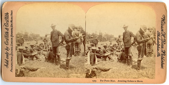 Rare Real Photo Stereoview Spanish & Phillipine-American War