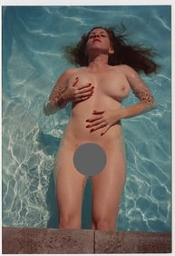 Pin Up Kodak Print Photo Naturalism Nude 3.5" x 5" Ca 1970s - 1990s