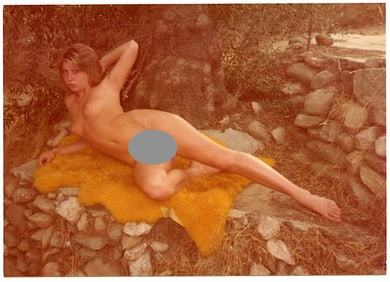 Pin Up Kodak Print Photo Naturalism Nude 3.5" x 5" Ca 1970s - 1990s