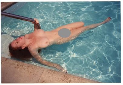 Pin Up Kodak Print Photo Naturalism Nude 3.5" x 5" Ca 1970s - 1990s