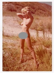 Pin Up Kodak Print Photo Naturalism Nude 3.5" x 5" Ca 1970s - 1990s